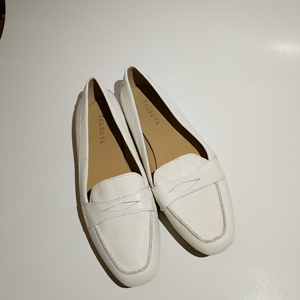 White Leather Penny Loafer